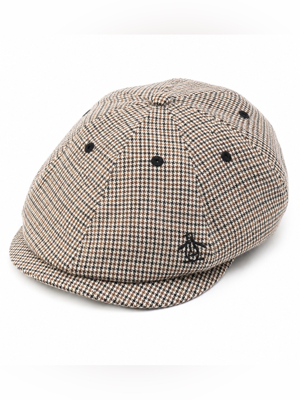 Original Penguin Houndstooth Ivy Flat Cap Wool Blend L/XL